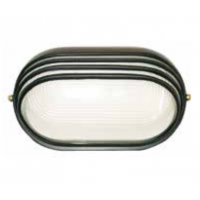 Aplique oval de aluminio y vidrio, hasta 100W, IP54